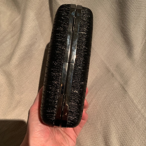 Black Embellished Knuckle Clutch - Picture 7 of 7